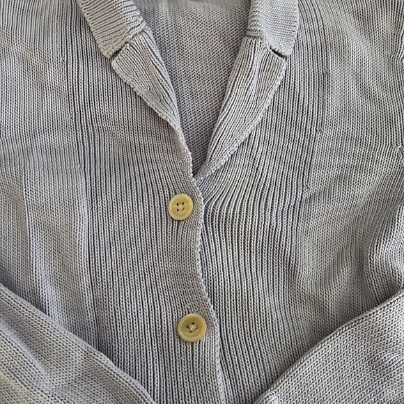 Ann Taylor purple knitted sweater blazer - Picture 3 of 5